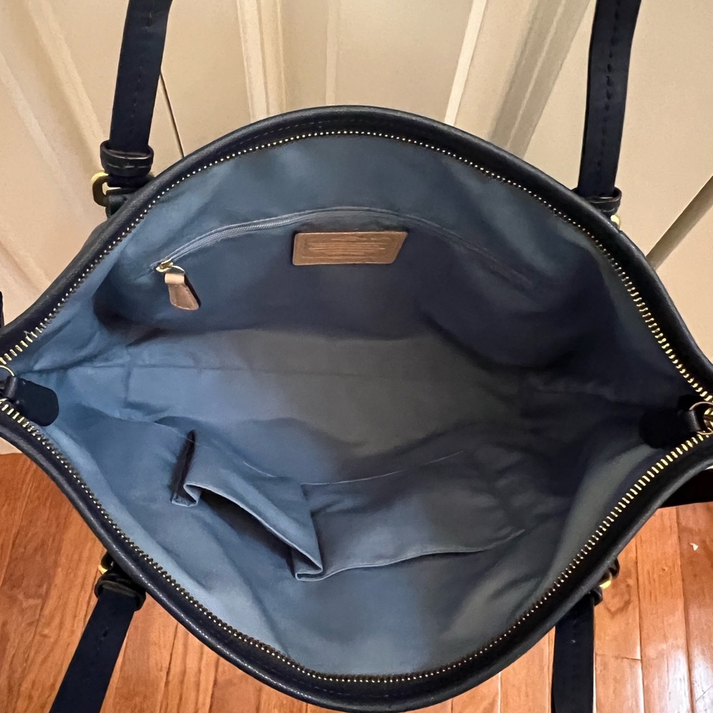 Coach Navy Blue Polyurethane Tote Bag - Picture 12 of 12